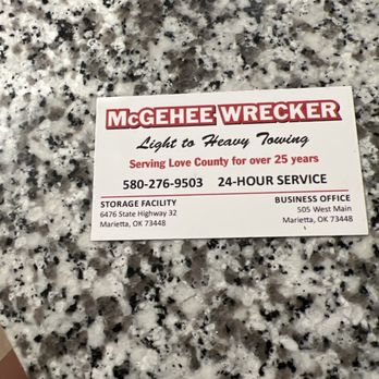 McGehee Wrecker Service - Company card - Body Shops Near Me McGehee Wrecker Service - Company card - Body Shops Near Me