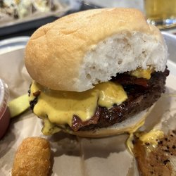 Beechwood Inn's Hardwood Grille - Burger on gluten free bun