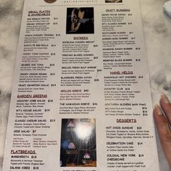 Whiskey Tavern - Menu as of 9-3-26
