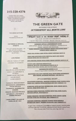 Menu photo 2 Green Gate Inn Camillus, NY Menu photo 2 Green Gate Inn Camillus, NY