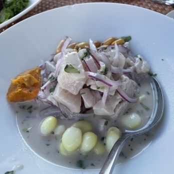 Tumi Peruvian and Italian Kitchen - Ceviche traditional. NIcely made. I don't know what the varietal of fish was - it was a white fish -- but the flavors were pleasant! - Italian Near Me - Hyannis, Massachusetts Tumi Peruvian and Italian Kitchen - Ceviche traditional. NIcely made. I don't know what the varietal of fish was - it was a white fish -- but the flavors were pleasant! - Italian Near Me - Hyannis, Massachusetts