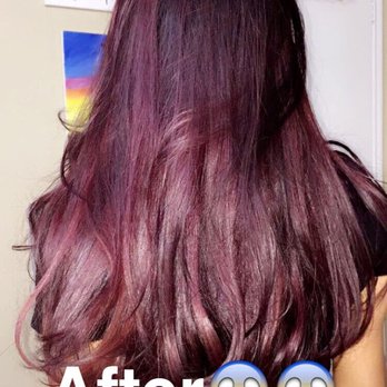 EDIT SALON - Burgundy baliage by Monica! - Hair Salons Near Me - Sugar Land, Texas