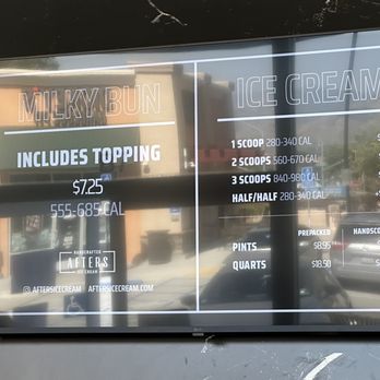 Afters Ice Cream - Price menu - Ice Cream & Frozen Yogurt Near Me - San Bernardino, California Afters Ice Cream - Price menu - Ice Cream & Frozen Yogurt Near Me - San Bernardino, California