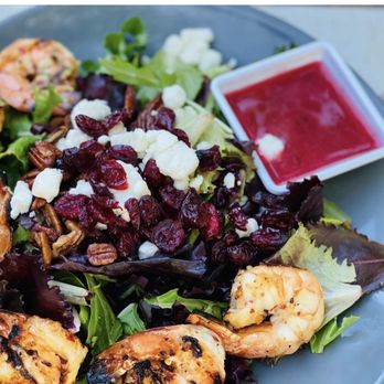 Oasis Restaurant - Mediterranean Salad with shrimp - Afghan Near Me - Pleasanton, California Oasis Restaurant - Mediterranean Salad with shrimp - Afghan Near Me - Pleasanton, California