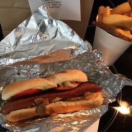 Hot dog and fries..