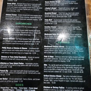 J Butlers - Back of menu - Bars Near Me - Kernersville, North Carolina