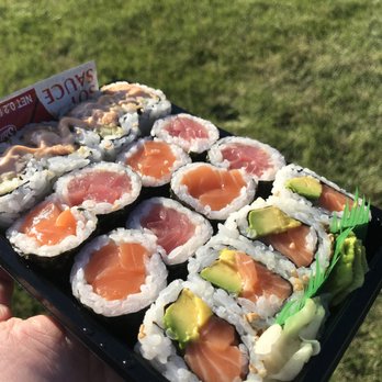 Van's Sushi Cafe - close up of the sushi. huge chunks of fish! - Sushi Bars Near Me - Vernon Hills, Illinois Van's Sushi Cafe - close up of the sushi. huge chunks of fish! - Sushi Bars Near Me - Vernon Hills, Illinois