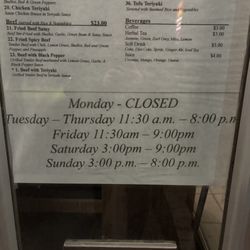 Asian Bistro - Business Hours