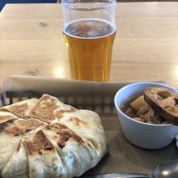 J. Selby's - Crunchwrap, home style potato and bean soup, beer from local microbrewery. - Vegan Near Me - St Paul, Minnesota