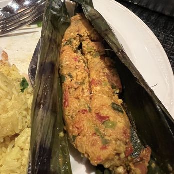 Long Pura - Pepesan Ikan Bali - inside banana leaf - Indonesian Near Me - Jordaan, New Hampshire Long Pura - Pepesan Ikan Bali - inside banana leaf - Indonesian Near Me - Jordaan, New Hampshire
