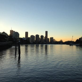Brisbane CityCat Ferry - Beautiful view over Brisbane city from a ferry dock - Public Transportation Near Me