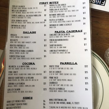Fiorito - Menu - Argentine Near Me - Miami, Florida Fiorito - Menu - Argentine Near Me - Miami, Florida