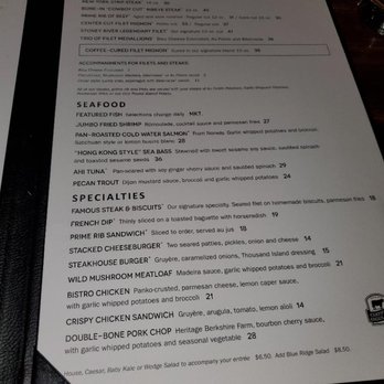 Stoney River - menu - Steakhouses Near Me - Chesterfield, Missouri