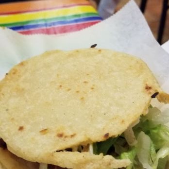 Tacos La Carreta Asaderos - They "fixed" it, but putting a piece of masa on top of the sopes, LOL!! - Mexican Near Me - Houston, Texas Tacos La Carreta Asaderos - They "fixed" it, but putting a piece of masa on top of the sopes, LOL!! - Mexican Near Me - Houston, Texas