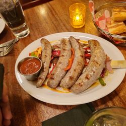 Cariera's Restaurant - Salsiccia (sausage, peppers, onions over eggplant parm) great app, plentiful (would be a good lower carb option)