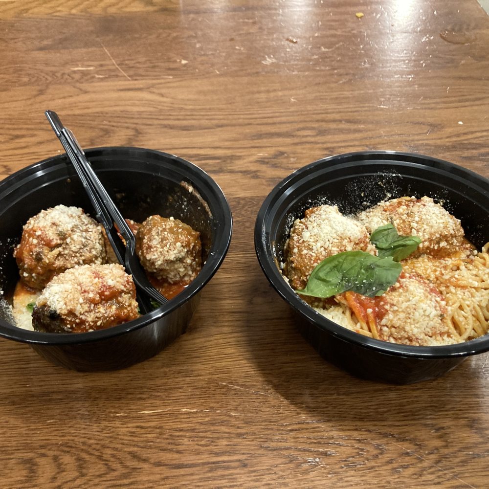 Potluck - Side of meatballs (left), The Baller (right). - Food Court Near Me - Roseville, Minnesota Potluck - Side of meatballs (left), The Baller (right). - Food Court Near Me - Roseville, Minnesota