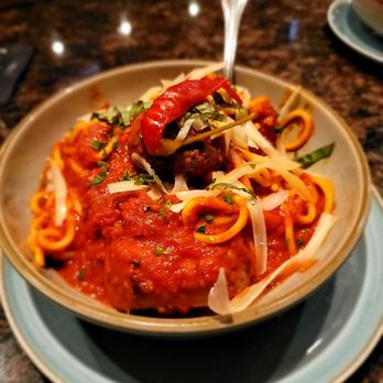 Tarantelli's - Half order of spaghetti and meatball (only 1 meatball) - Italian Near Me - Wilmington, North Carolina Tarantelli's - Half order of spaghetti and meatball (only 1 meatball) - Italian Near Me - Wilmington, North Carolina
