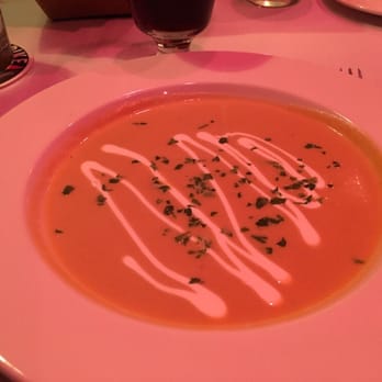 Maximilien - Pumpkin bisque with creme fraiche. Sweet, creamy, nutty, savory. Bomb AF. - French Near Me - Seattle, Washington