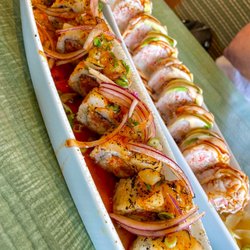 Scallop Ceviche Roll! (Front) Instagram: @diningwithkels