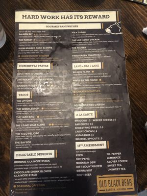 Menu photo 6 Old Black Bear Brewing Company Madison, AL Menu photo 6 Old Black Bear Brewing Company Madison, AL