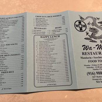 Wa-Me Chinese Restaurant - Menu nov23 - Chinese Near Me - Orangevale, California Wa-Me Chinese Restaurant - Menu nov23 - Chinese Near Me - Orangevale, California