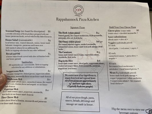Menu photo 6 Rappahannock Pizza Kitchen Sperryville, VA Menu photo 6 Rappahannock Pizza Kitchen Sperryville, VA
