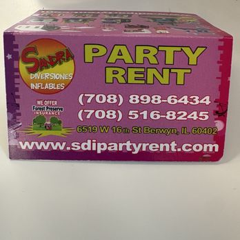 Sandra Diversiones Inflables - Business Card for Party Rent - Bounce House Rentals Near Me - Cicero, Illinois