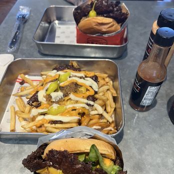 Tanner’s Prime Burgers - Dirty Double, Dirty Fries and a regular Smash Burger. - Burgers Near Me - Oceanside, California Tanner’s Prime Burgers - Dirty Double, Dirty Fries and a regular Smash Burger. - Burgers Near Me - Oceanside, California