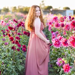 Christy Marie photo - Dahlia field senior session