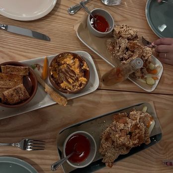 Lola's - Chicken thighs & pecan pimento cheese ball - New American Near Me - New York, New York Lola's - Chicken thighs & pecan pimento cheese ball - New American Near Me - New York, New York
