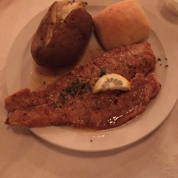 The Loft - Fish Roxanne with a baked potato - Steakhouses Near Me - Laurel, Mississippi