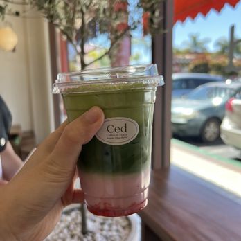 Ced Coffee & Donut - Strawberry matcha double latte - Coffee & Tea Near Me - Westminster, California Ced Coffee & Donut - Strawberry matcha double latte - Coffee & Tea Near Me - Westminster, California