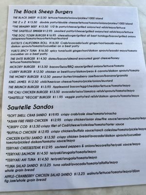 Menu photo 2 Black Sheep Burgers Los Angeles, CA Menu photo 2 Black Sheep Burgers Los Angeles, CA