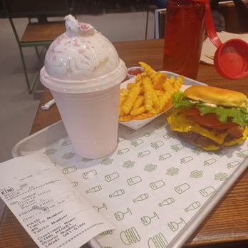 Shake Shack National Harbor - Cherry Blossom Shake,Fries and Double Steak burger with cheese. - Fast Food Near Me - Oxon Hill, Maryland Shake Shack National Harbor - Cherry Blossom Shake,Fries and Double Steak burger with cheese. - Fast Food Near Me - Oxon Hill, Maryland