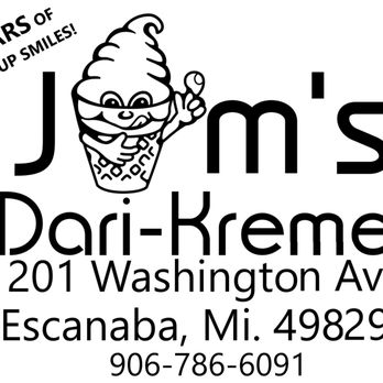 Jim's Dari Kreme - Ice Cream & Frozen Yogurt Near Me - Escanaba, Michigan Jim's Dari Kreme - Ice Cream & Frozen Yogurt Near Me - Escanaba, Michigan