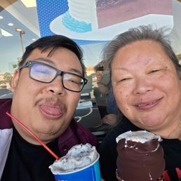 Oreo cookie blizzard and chocolate dipped ice cream Oreo cookie blizzard and chocolate dipped ice cream