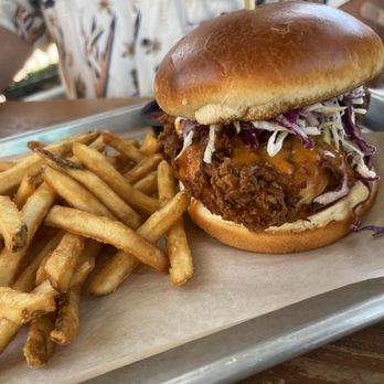 Hangar 24 Craft Brewing - Nashville Hot Chicken Sandwich - Breweries Near Me - Riverside, California
