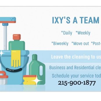 Ixy's A Team - Business card - Home Cleaning Near Me Ixy's A Team - Business card - Home Cleaning Near Me