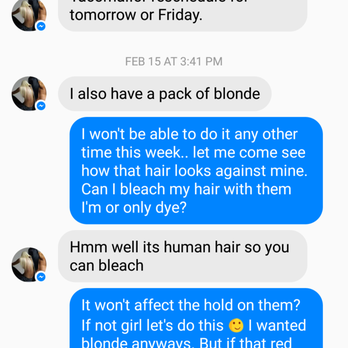 Couture Hair Studio - Her telling g me it's human hair. It's not. It didn't dye or bleach - Hair Extensions Near Me - Des Moines, Washington