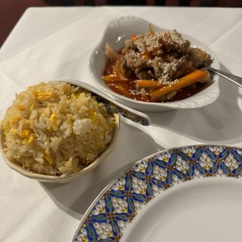 Thai Up At the Quay - Crispy Beef with half order of egg fried rice. - Thai Near Me - Harwich, ESS Thai Up At the Quay - Crispy Beef with half order of egg fried rice. - Thai Near Me - Harwich, ESS