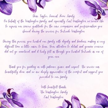 Ronald Taylor II Funeral Home - Thank you! - Funeral Services & Cemeteries Near Me - Washington, DC, District of Columbia Ronald Taylor II Funeral Home - Thank you! - Funeral Services & Cemeteries Near Me - Washington, DC, District of Columbia