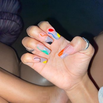 Island Nails Lounge - Abstract nail design. - Nail Salons Near Me - Cypress, Texas