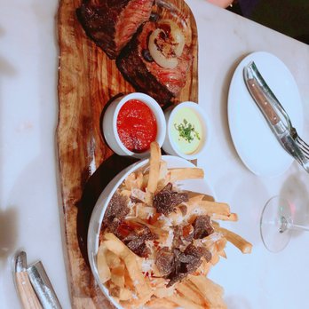 Wally's - Rib eye w truffle fries - New American Near Me - Beverly Hills, California Wally's - Rib eye w truffle fries - New American Near Me - Beverly Hills, California