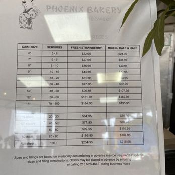 Phoenix Bakery - Menu - Bakeries Near Me - Los Angeles, California Phoenix Bakery - Menu - Bakeries Near Me - Los Angeles, California