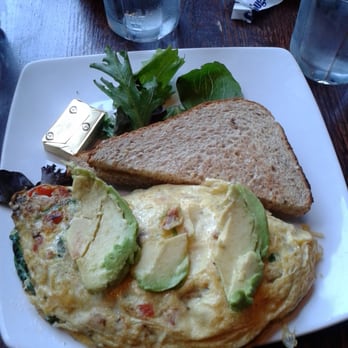 Teavolve - My creation. The crab, avocado, spinach, bell pepper, mushroom, and sharp cheddar omelette. :] - Coffee & Tea Near Me - Baltimore, Maryland