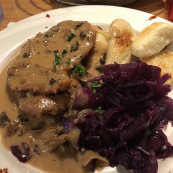 Cafe Old Vienna - Veal-Jager Schnitzel - German Near Me - Myrtle Beach, South Carolina