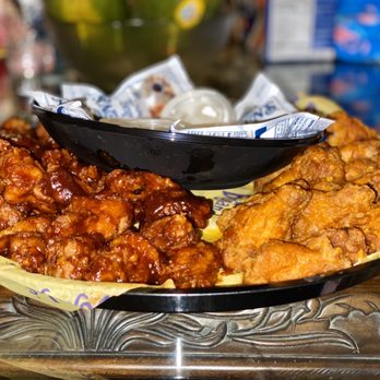 Bojangles - a plate of fried chicken and a bowl of dipping sauce - Breakfast & Brunch Near Me - Huntsville, Alabama