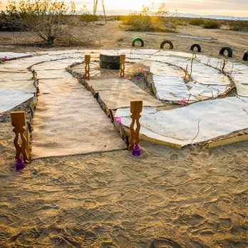 Ayamanatara - A 3 circuit labyrinth that Ayamanatara and her students created in the art colony of East Jesus - Officiants Near Me - Los Angeles, California Ayamanatara - A 3 circuit labyrinth that Ayamanatara and her students created in the art colony of East Jesus - Officiants Near Me - Los Angeles, California