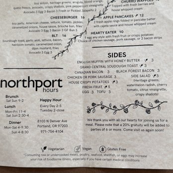 Northport - Lunch Menu 8_25 - Cocktail Bars Near Me - Portland, Oregon