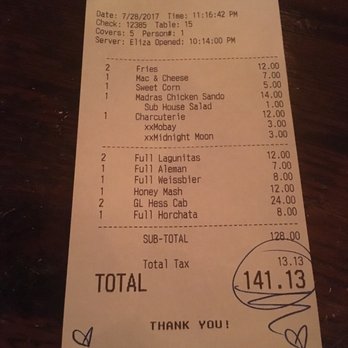 Centennial Crafted Beer & Eatery - Super tacky to write on bill that gratuity isn't included! Not a fan of that! - Beer Bar Near Me - Chicago, Illinois Centennial Crafted Beer & Eatery - Super tacky to write on bill that gratuity isn't included! Not a fan of that! - Beer Bar Near Me - Chicago, Illinois